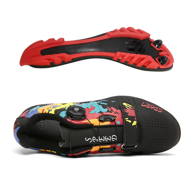 Cross-border New Arrival Road Lock Shoes Riding Shoes Men's And Women's Mountain Lock Shoes Cycling Shoes Outdoor Help Cycling Shoes