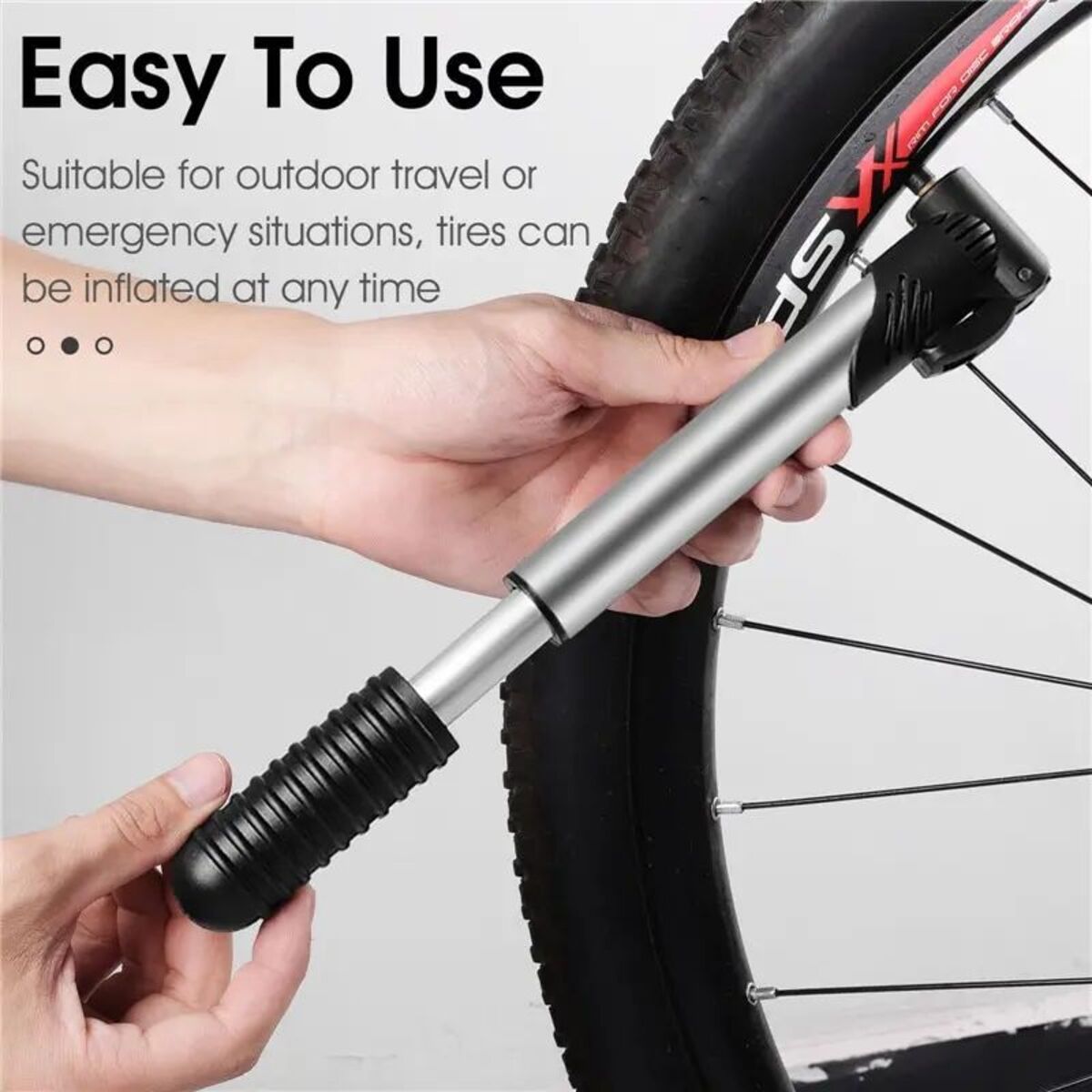 BIKING Portable Mini Bicycle Pum P Cycling Hand Air Pum P Ball Tire Inflator Schrader Presta Valve Road Bike Accessories