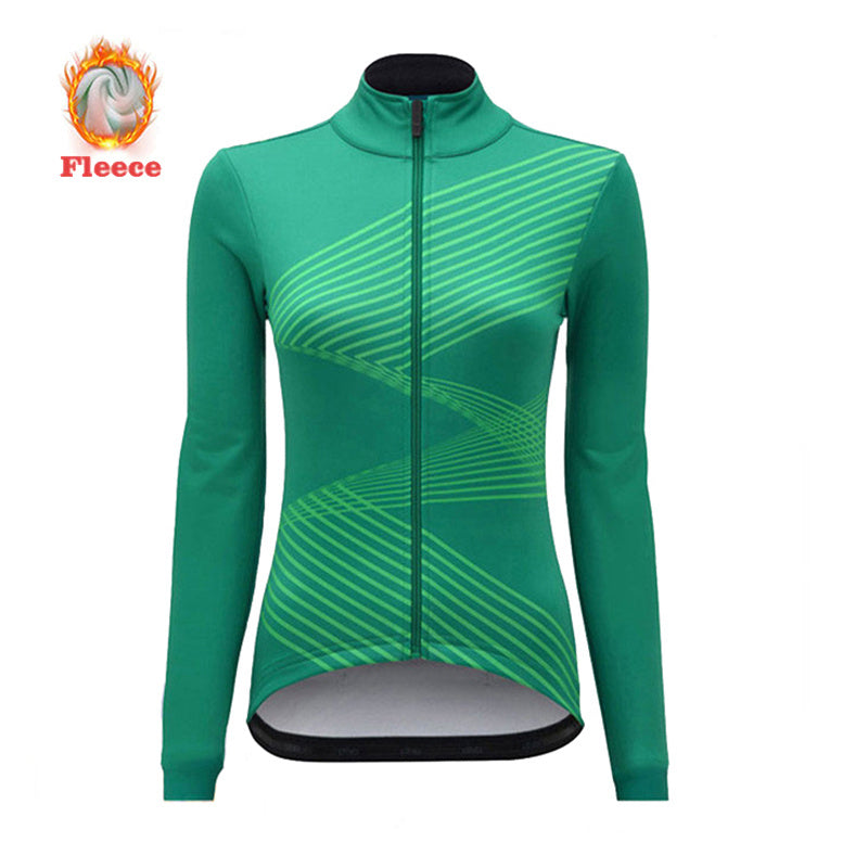 Winter Thermal Jacket Fleece Women's Cycling Jersey