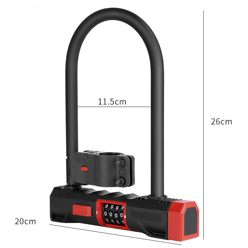 Electric bicycle lock U-shaped lock