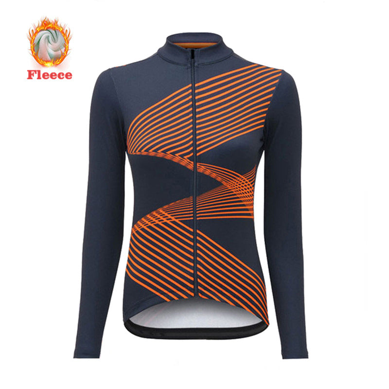 Winter Thermal Jacket Fleece Women's Cycling Jersey